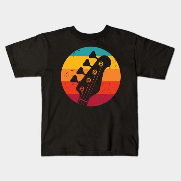 Vintage Bass Guitar Bassist And Bass Player Kids T-Shirt by swissles